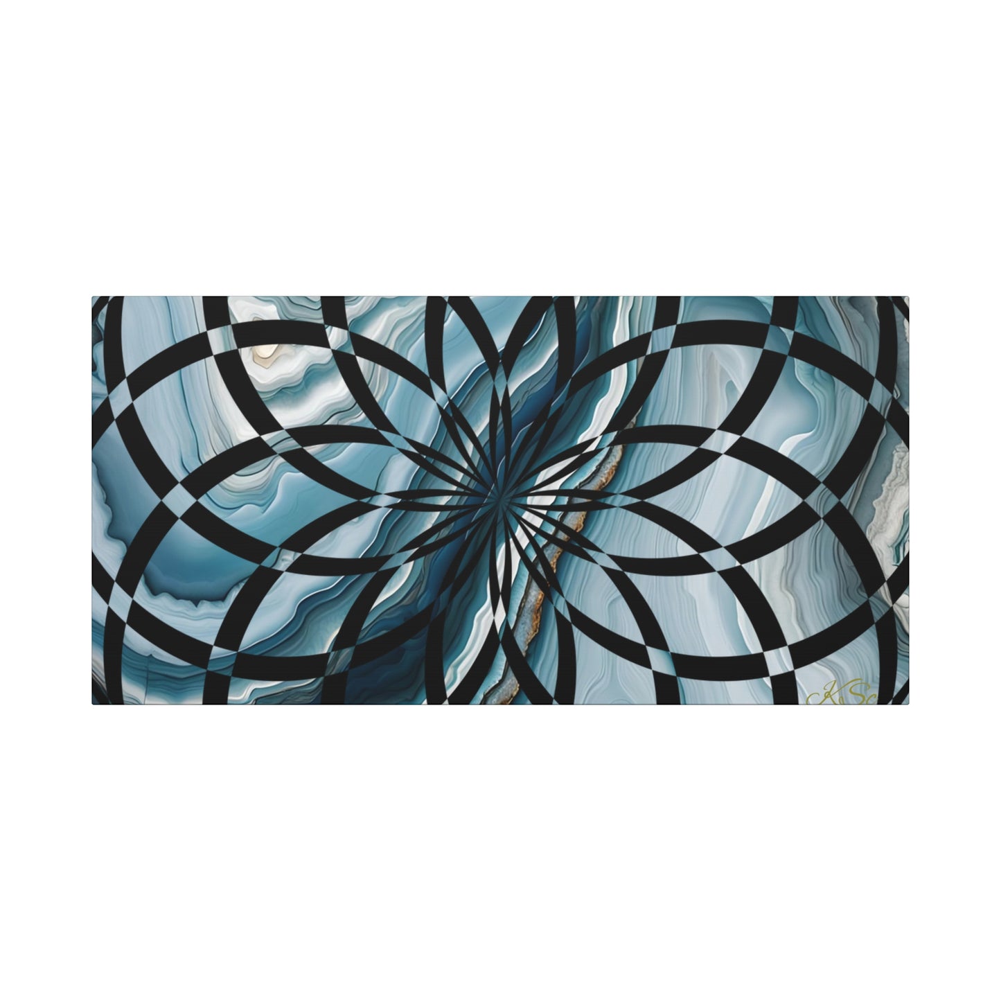 Abstract Geometric Art Canvas Print, Modern Wall