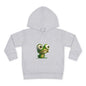 Whimsical Toddler Frog Pullover Hoodie, Cute Kids Fleece Sweater, Playful Toddler Clothing, Children's Gift, Animal Lover Apparel