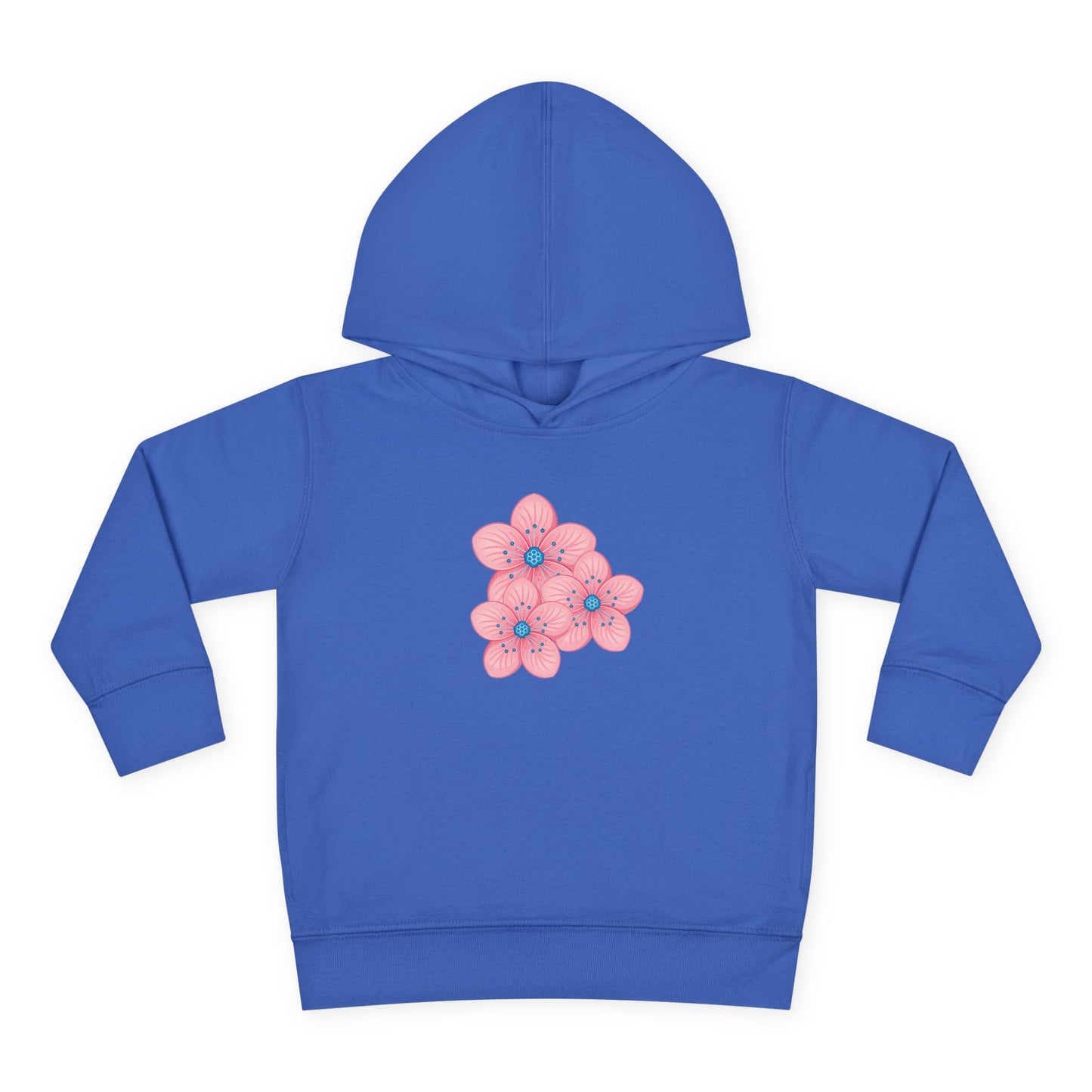 Adorable Toddler Pullover Fleece Hoodie with Pink Flower Design, Kids Sweatshirt, Toddler Clothing, Spring Outfit, Cute Gift for Kids