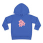 Adorable Toddler Pullover Fleece Hoodie with Pink Flower Design, Kids Sweatshirt, Toddler Clothing, Spring Outfit, Cute Gift for Kids