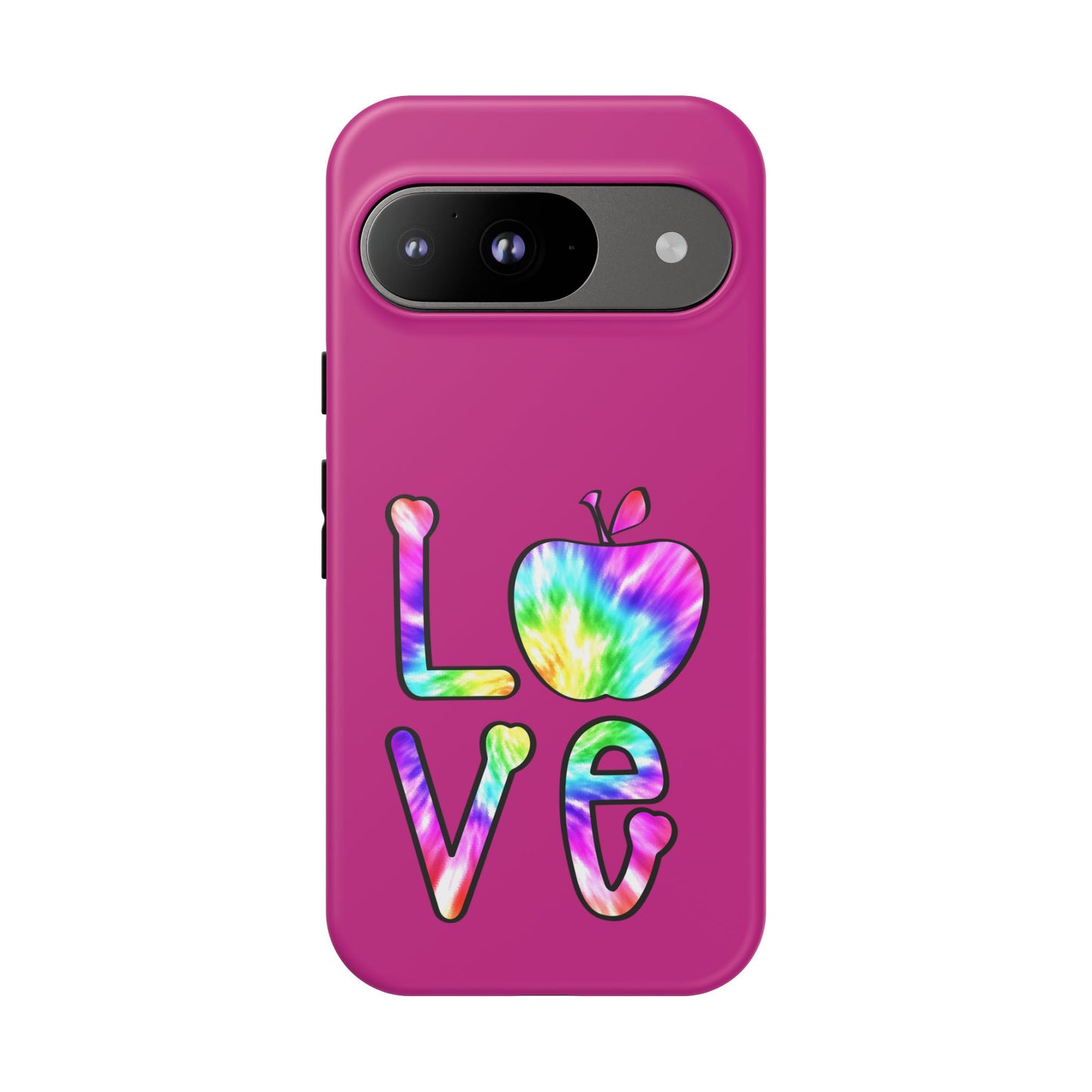 Colorful Love Phone Case, Tough Cases for iPhone, Cute Phone Accessory, Gift for Her, Summer Vibe Phone Cover