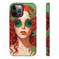 Vibrant Phone Case with Retro Greenery Design, Trendy Case for Casual Look, Gift for Her, Summer Vibes, Unique Phone Accessory