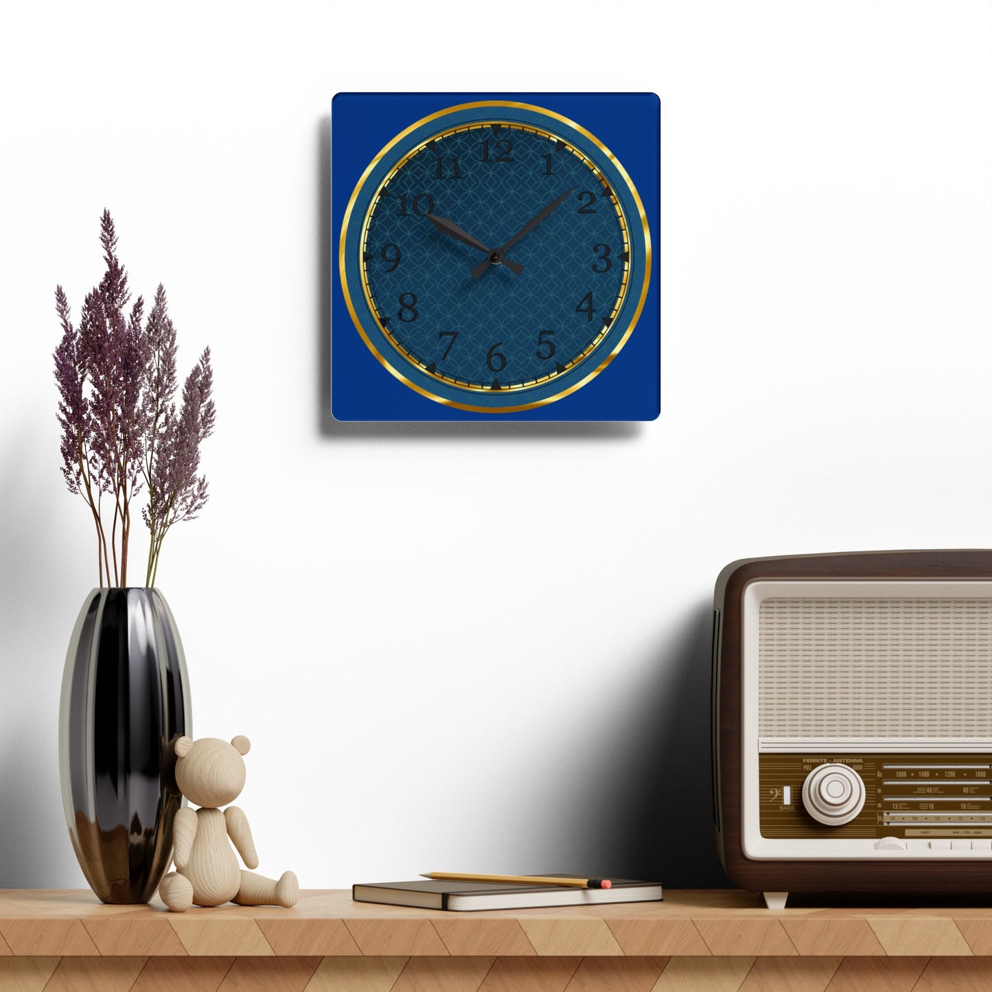 Elegant Acrylic Wall Clock, Stylish Home Decor, Modern Wall Art