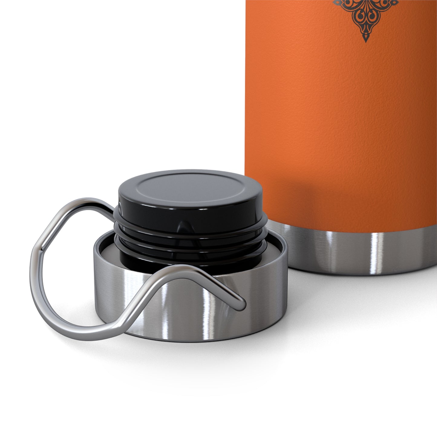 Stylish Copper Insulated Water Bottle - 22oz, Cross Design, Travel Flask, Gift for Him/Her, Unique Outdoor Hydration