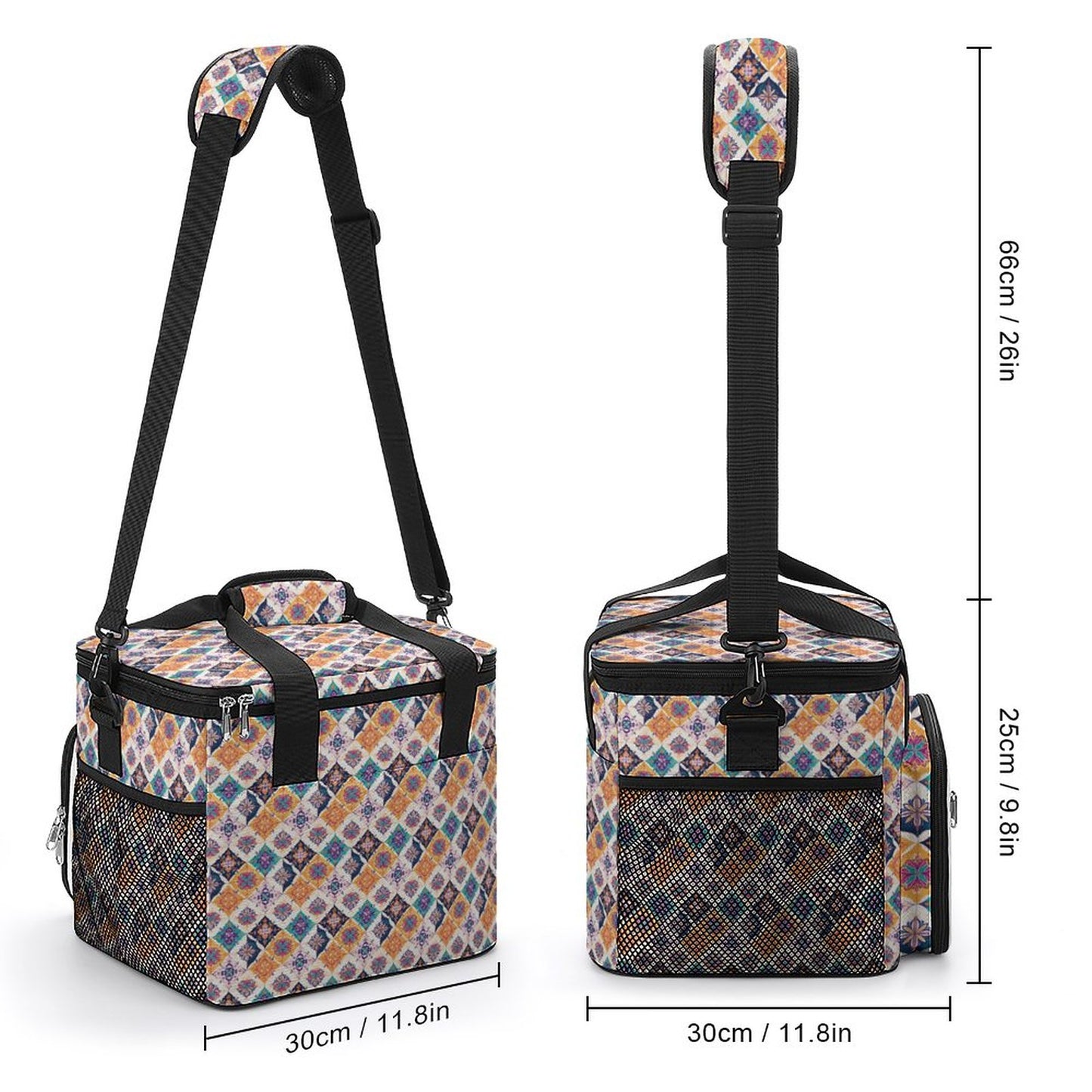 30 Can Collapsible Insulated Cooler Bag with Shoulder Strap A020 (All-Over Printing)