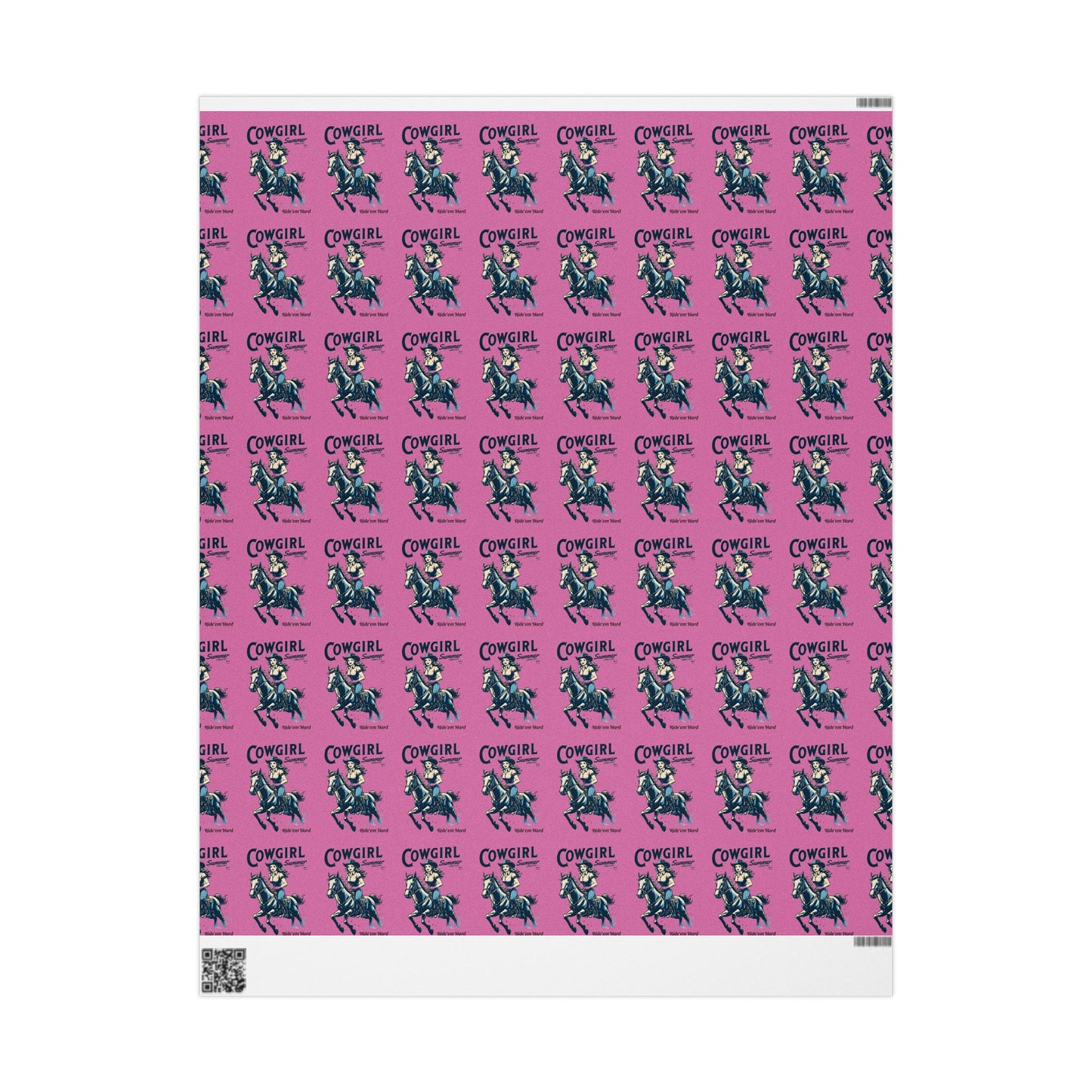 Cowgirl Wrapping Paper - Fun Gift Wrap for Birthdays, Western Theme Parties, Cowgirl Decor, Unique Gift Wrapping, Cute Cowgirl Print