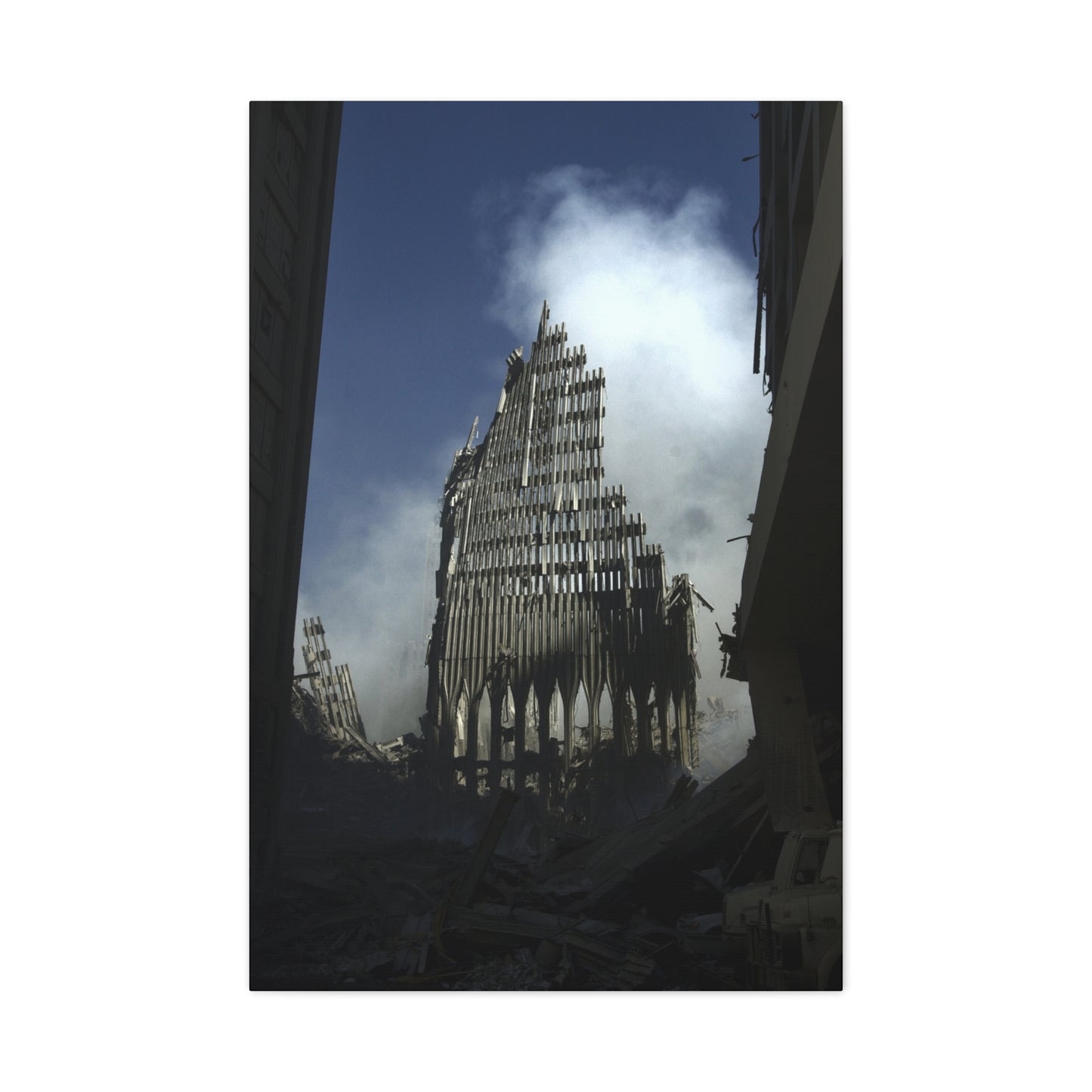 Matte Stretched Canvas - Ruined Cathedral Architectural Print