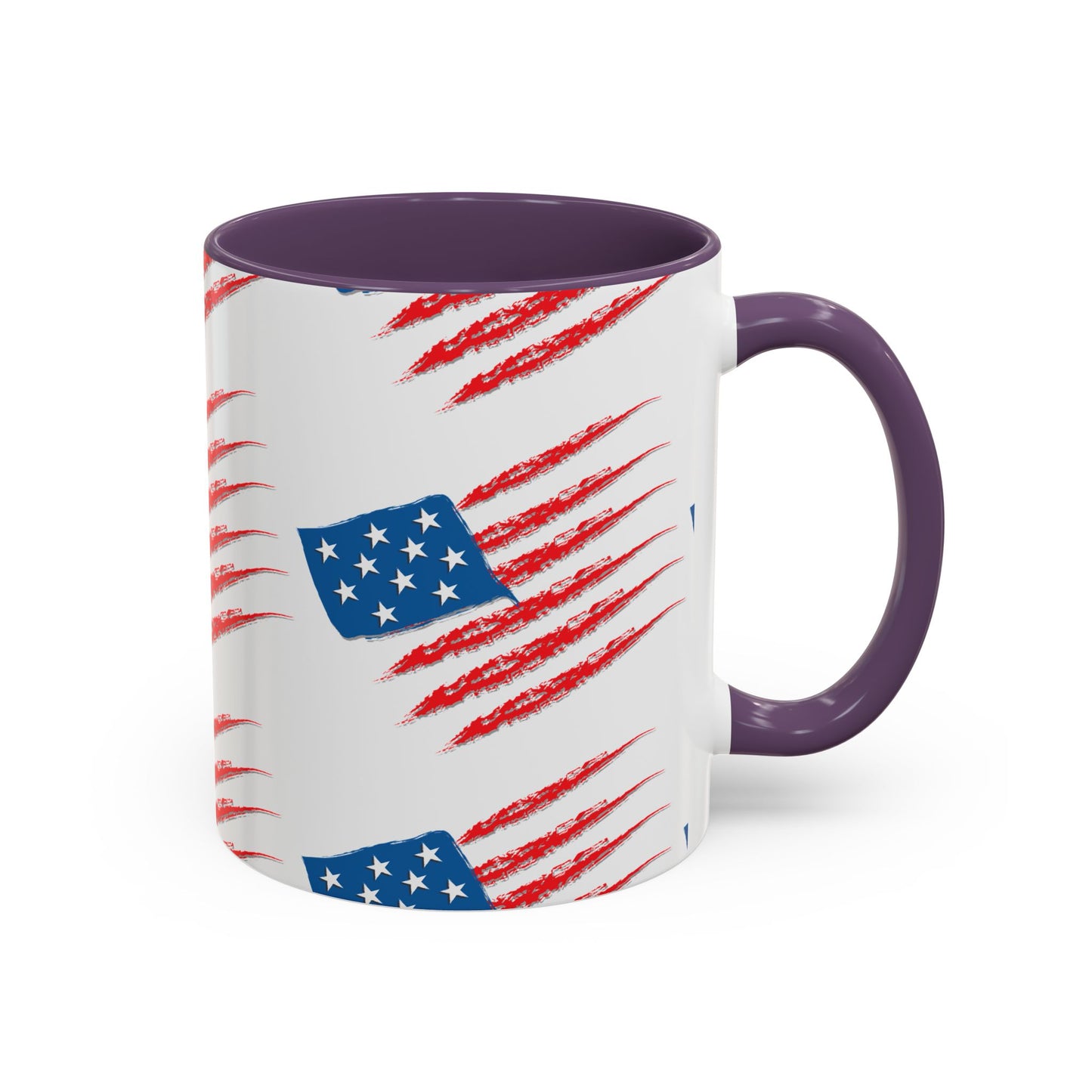Patriotic Accent Coffee Mug | USA Flag Design, Perfect Gift for Veterans & Independence Day, Coffee Lover's Merchandise, Red White [...]