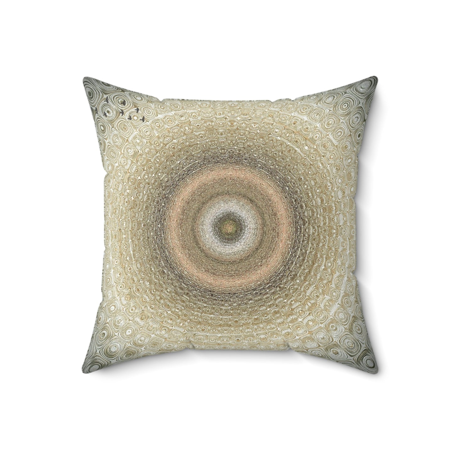 Bohemian Home Decor Pillow, Circular Patterned Cushion, Unique Room Accent, Cozy Throw Pillow, Gift for Home Lovers