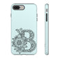 Personalized Tough Phone Case- Letter B, Floral Monogram Cell Phone Cover, Custom Protective Case, Unique Gift, Birthday, Graduation