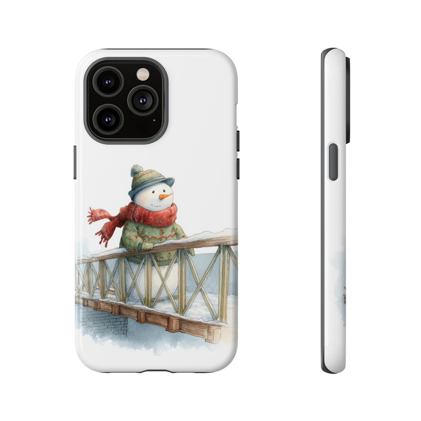 Snowman Phone Case – Winter Holiday Gift, Cute Snowman Design, Winter Accessories, Protective Phone Case, Unique Christmas Present
