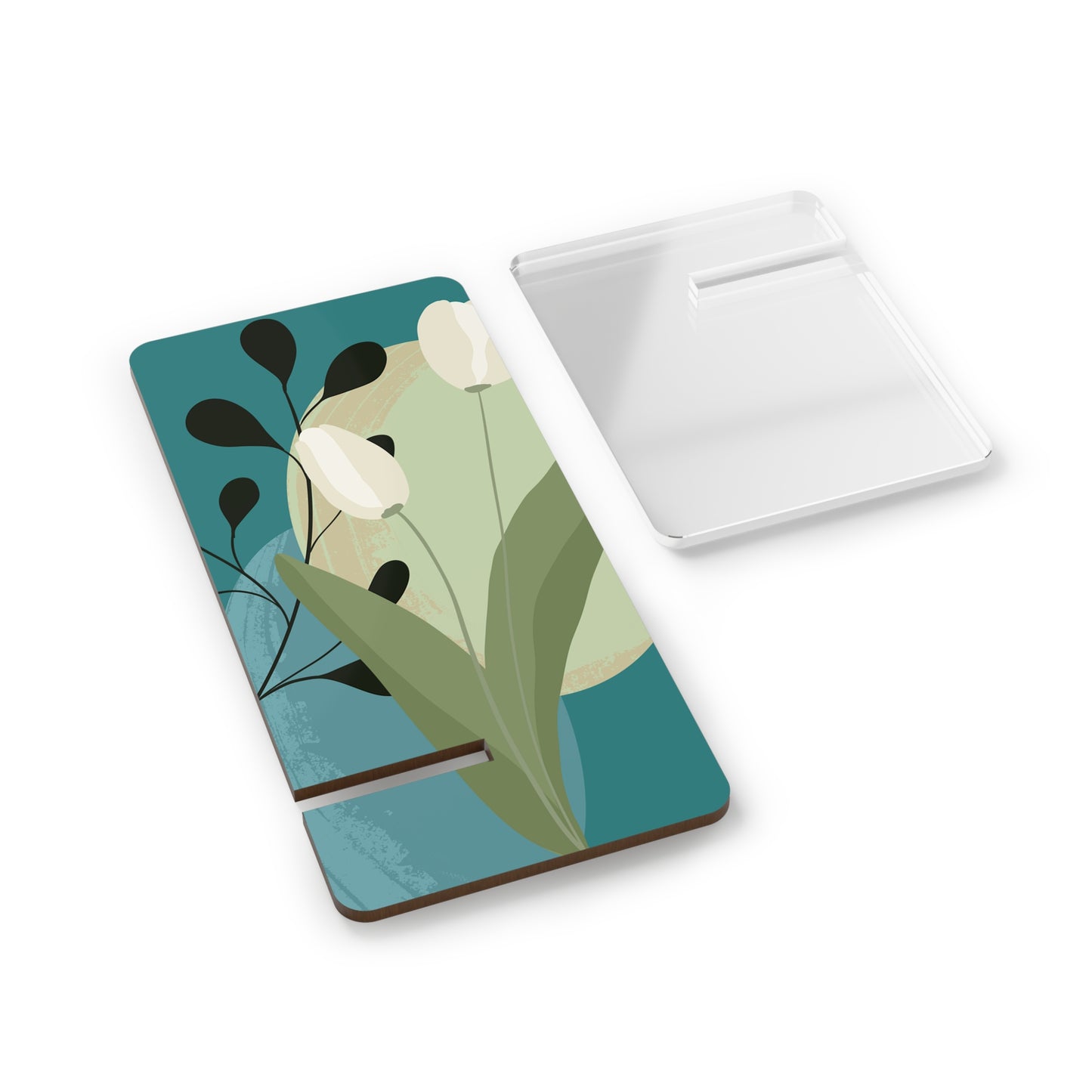 Decorative Phone Stand, Floral Smartphone Holder, Modern Desk Accessory, Gift for Tech Lovers, Home Office Decor, Functional Desk Organizer