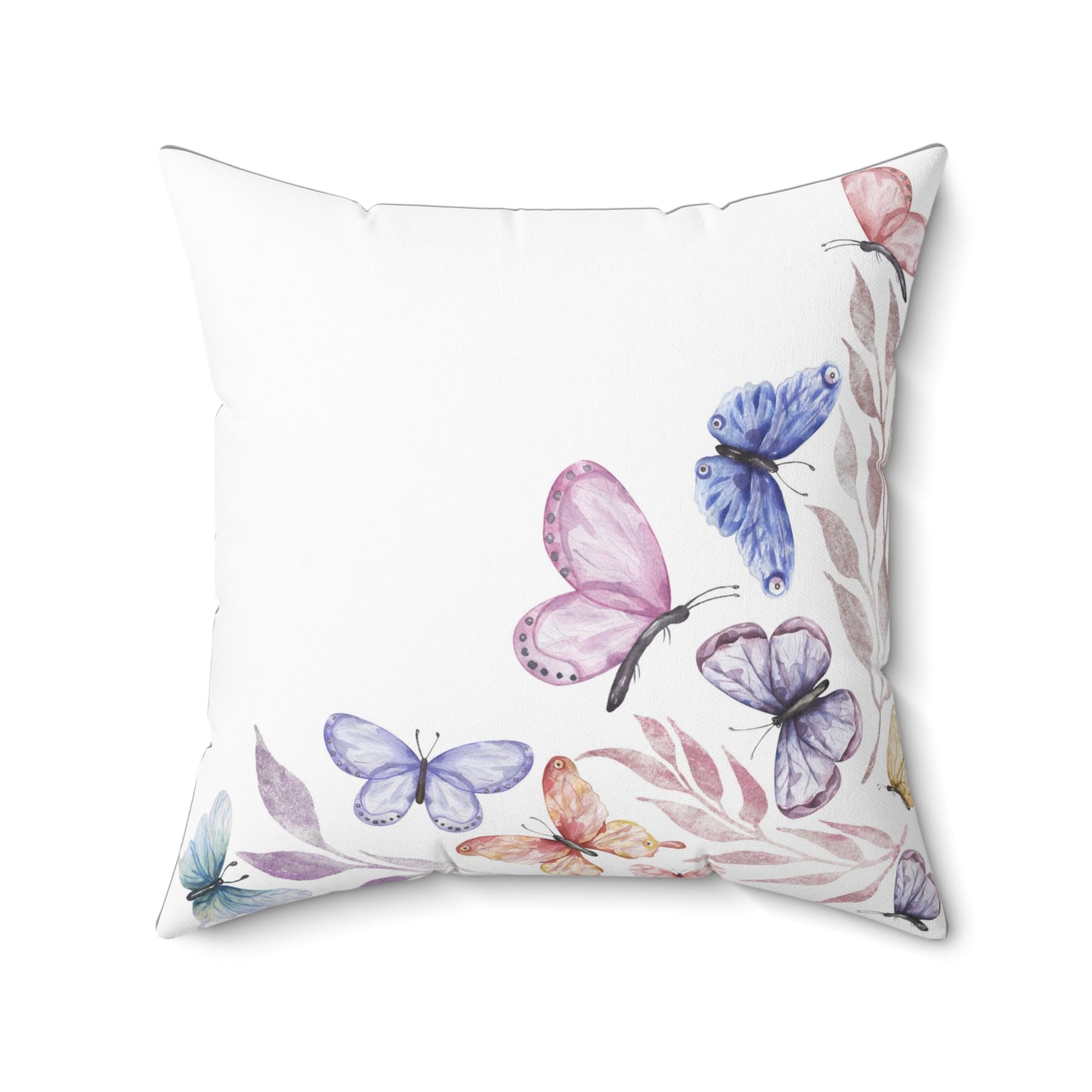 Spun Polyester Square Pillow - Wildflowers