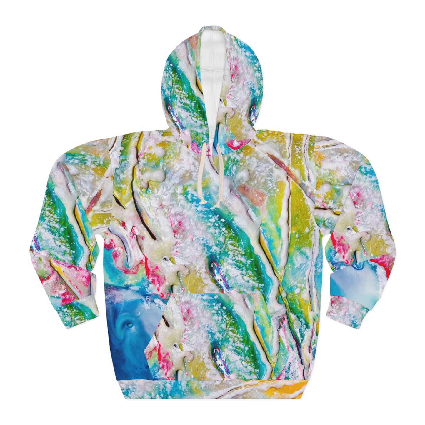 Vibrant Abstract Unisex Pullover Hoodie, Colorful Art Hoodie, Perfect for Casual Outfits, Unique Gift, Cozy Layering