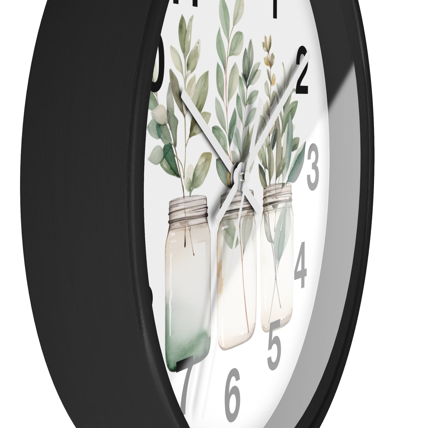 Botanical Wall Clock - Home Decor, Gift for Plant Lovers, Modern Art, Housewarming, Eco-Friendly Design