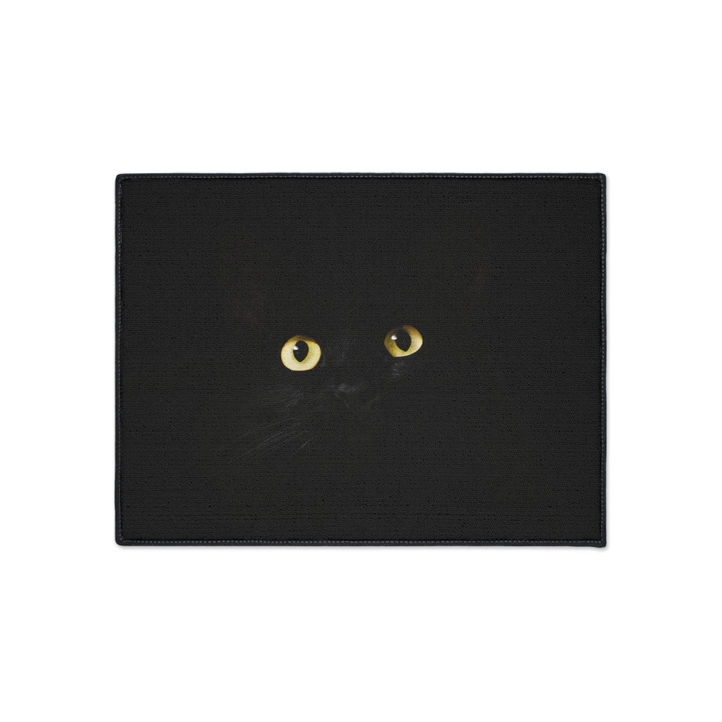 Black Cat Eyes Floor Mat — Heavy Duty Halloween Entry Rug