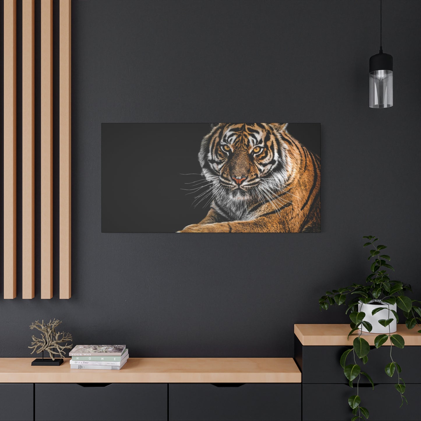 Majestic Tiger Canvas Art, Perfect for Animal Lovers, Home Decor, Gift for Wildlife Enthusiasts, Modern Wall Art, 1.25" Depth