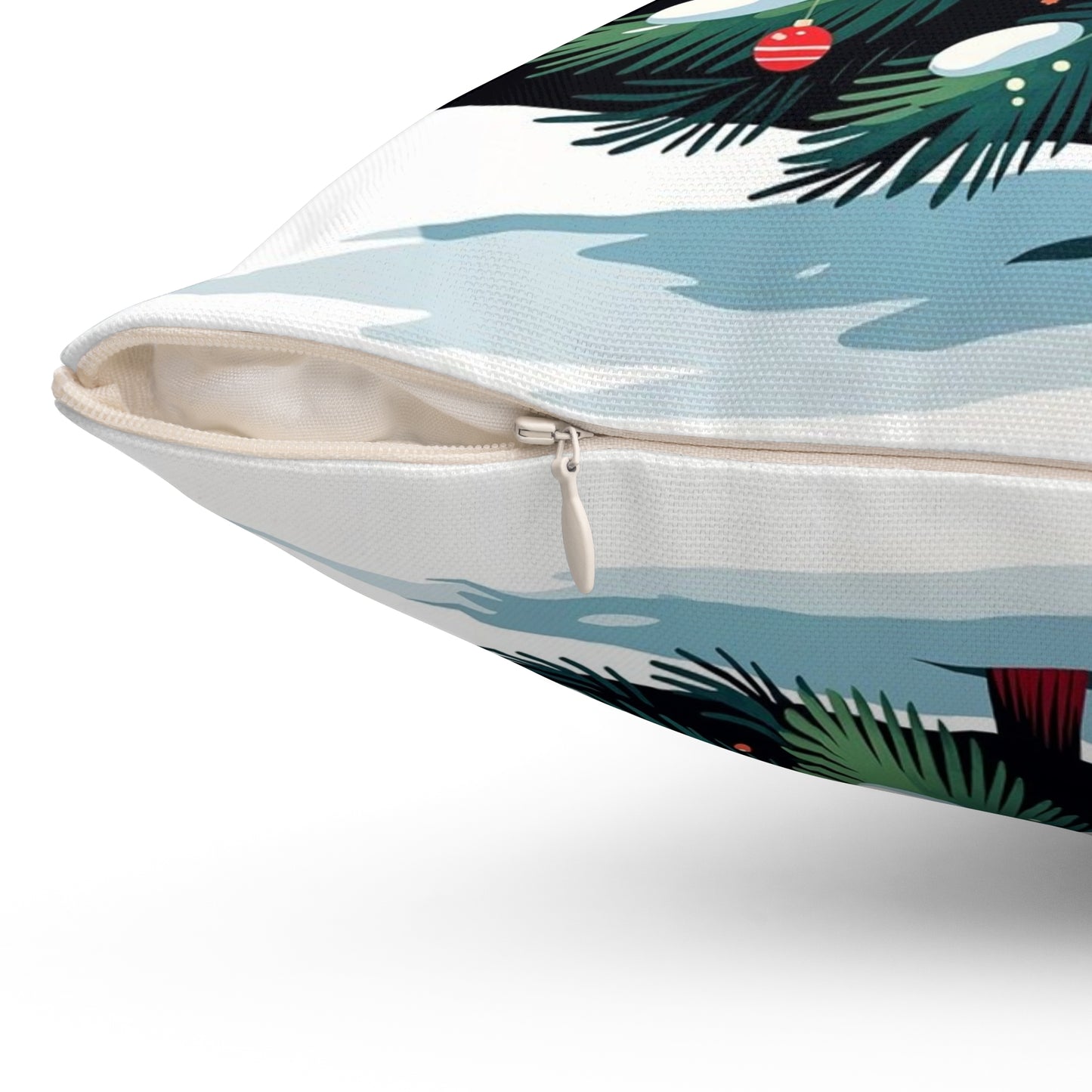 Christmas Tree Throw Pillow — Festive Star-Topped Holiday Decor