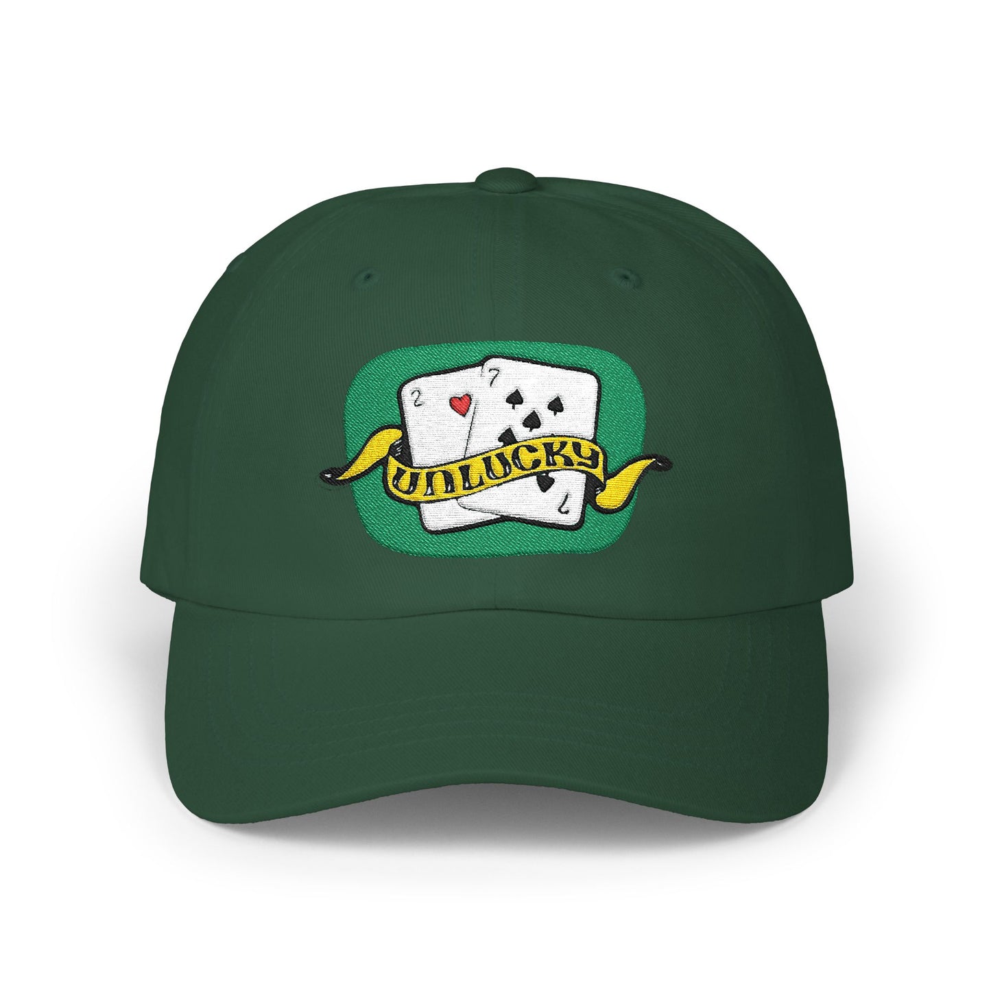 Dad Cap — 'UnLucky' Playing Cards Embroidered Baseball Hat