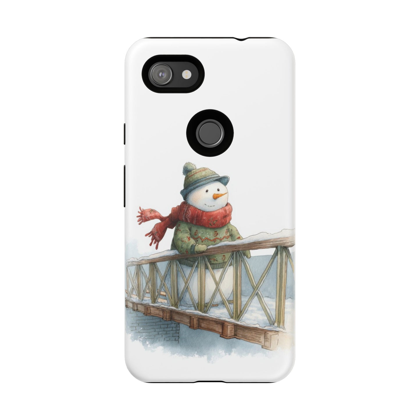 Snowman Phone Case – Winter Holiday Gift, Cute Snowman Design, Winter Accessories, Protective Phone Case, Unique Christmas Present