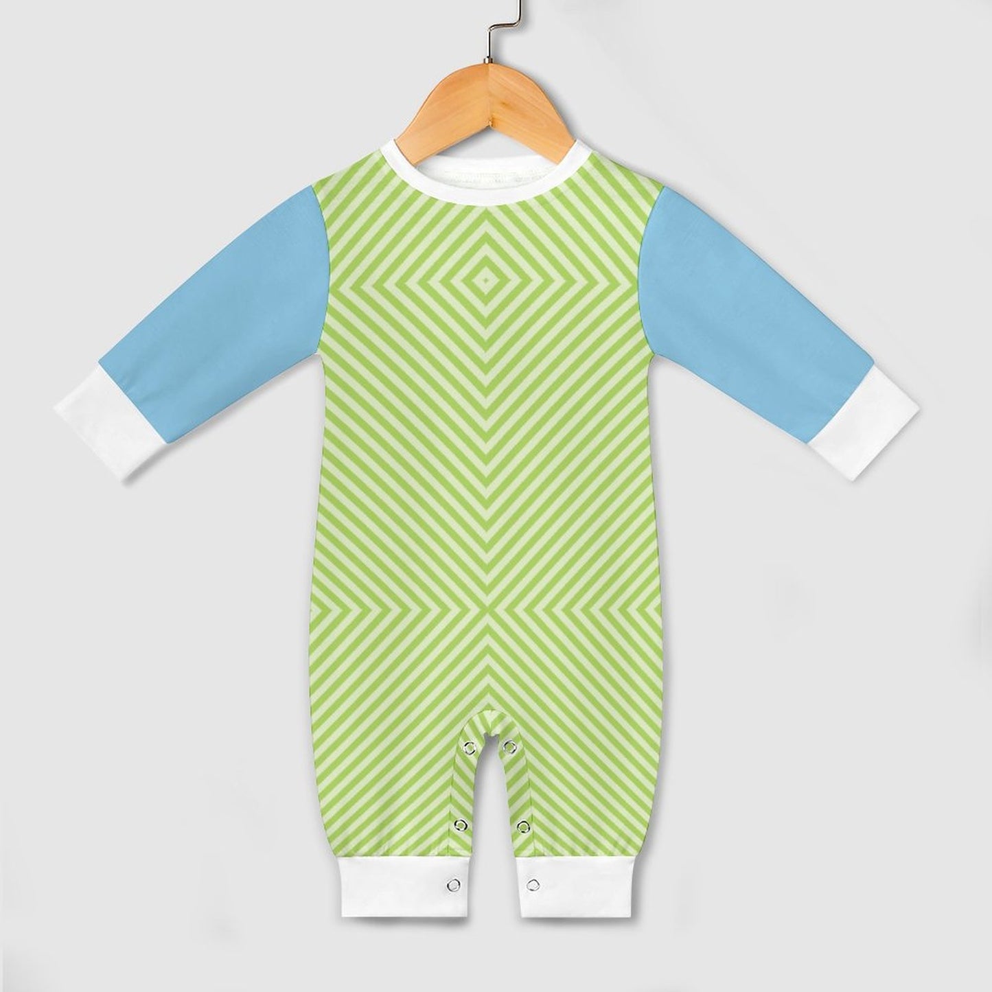 Baby Romper Green Light Blue