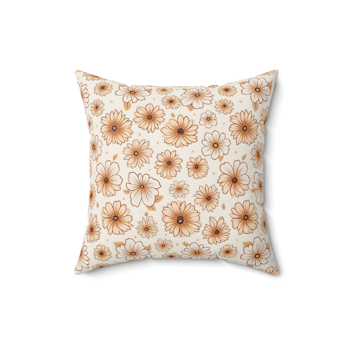 Bohemian Floral Throw Pillow, Cozy Home Decor, Flower Design Cushion, Gift for Her, Boho Chic Decoration, Spring and Summer Accent