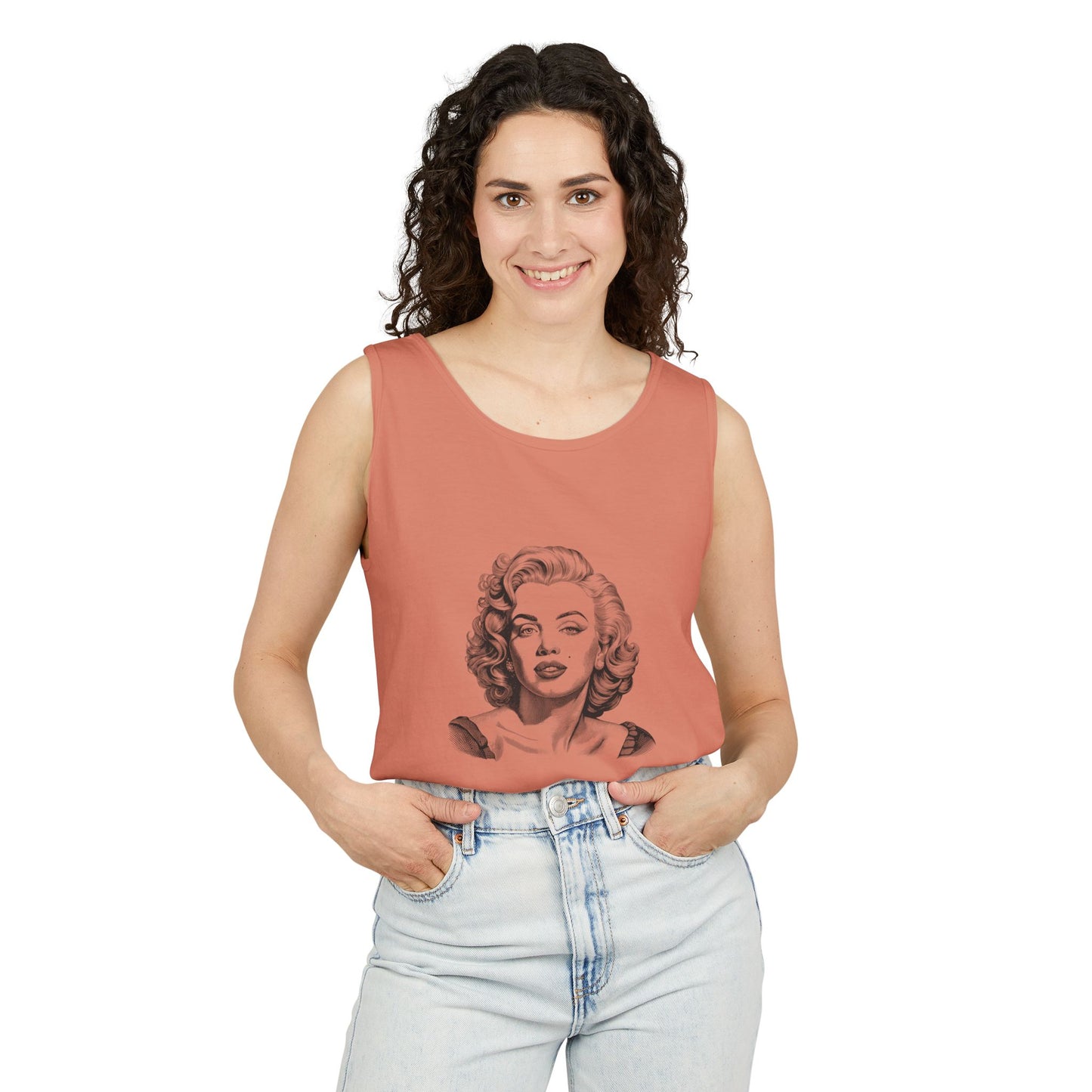 Vintage Marilyn Monroe Tank Top for Unisex, Retro Beachwear, Summer Casual Style, Gift for Movie Lovers, Classic Graphic Apparel