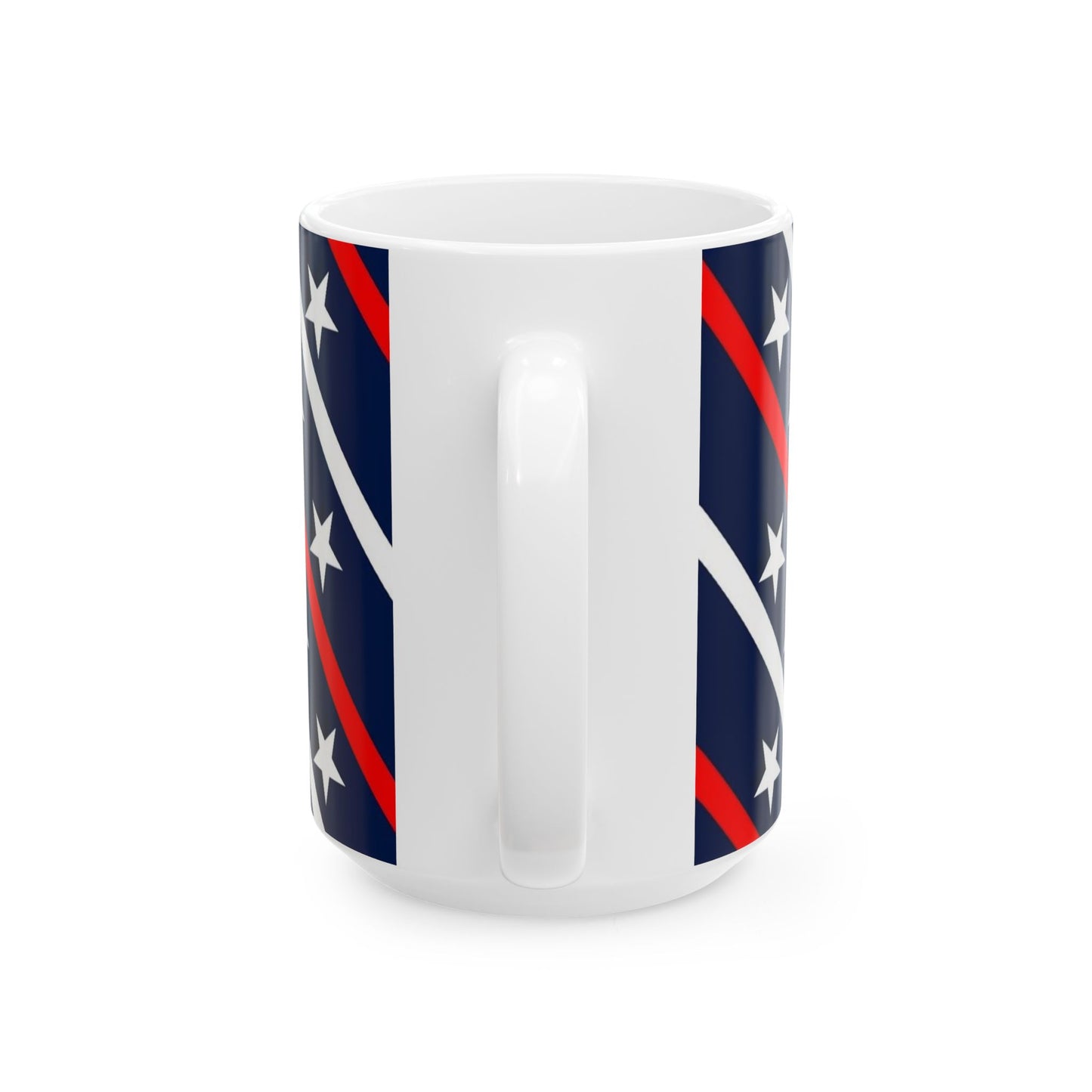 Patriotic Ceramic Mug - Perfect for Independence Day, Veteran's Day, Coffee Lovers, Gift for Him/Her, Kitchen Decor