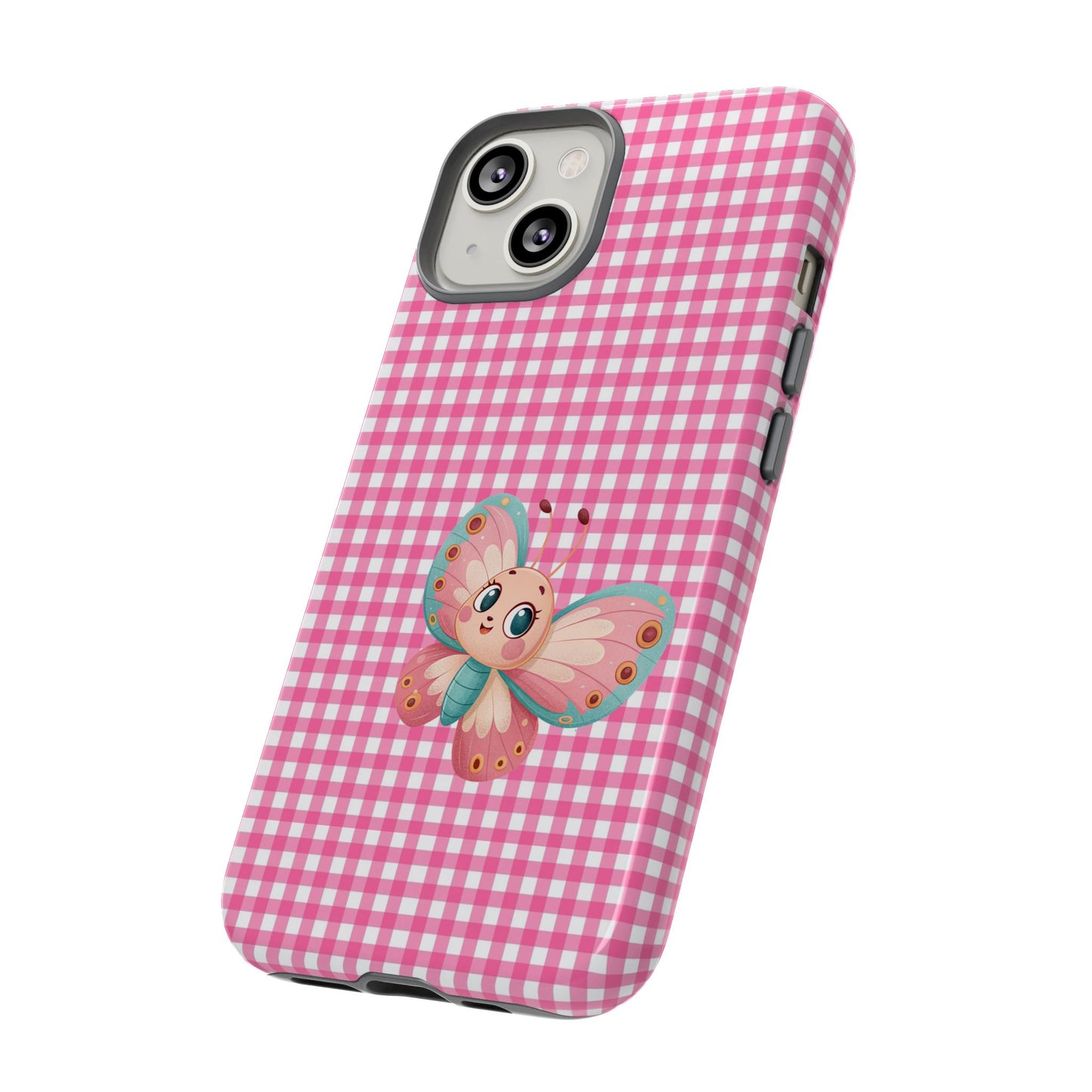 Cute Butterfly Phone Case, Tough Cases, Floral Phone Accessory, Gift for Her, Spring Fashion, Kids' Birthday Present, Pastel Aesthetic