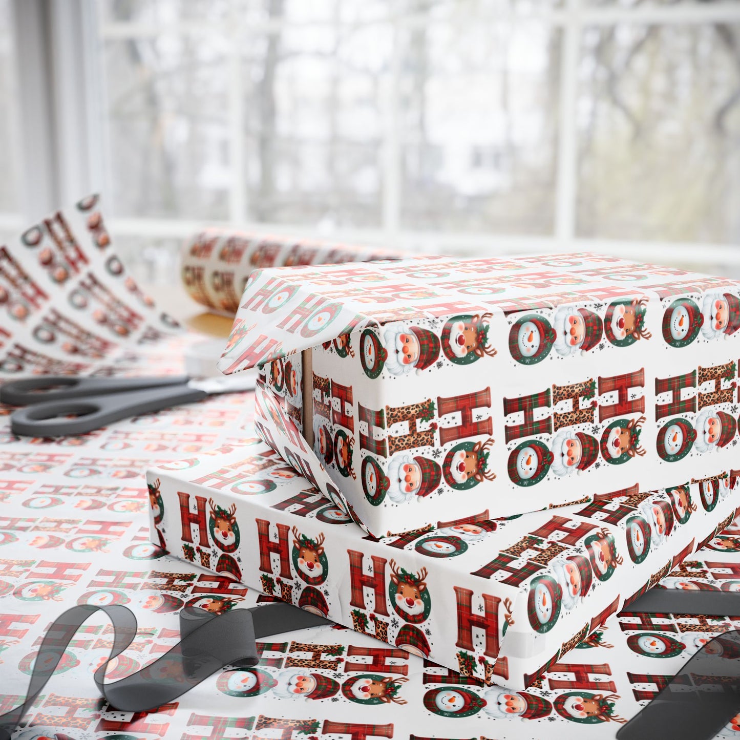 Festive Wrapping Paper, Holiday Gift Wrap, Christmas Wrap, Decorative Paper for Gifts, Seasonal Gift Wrap