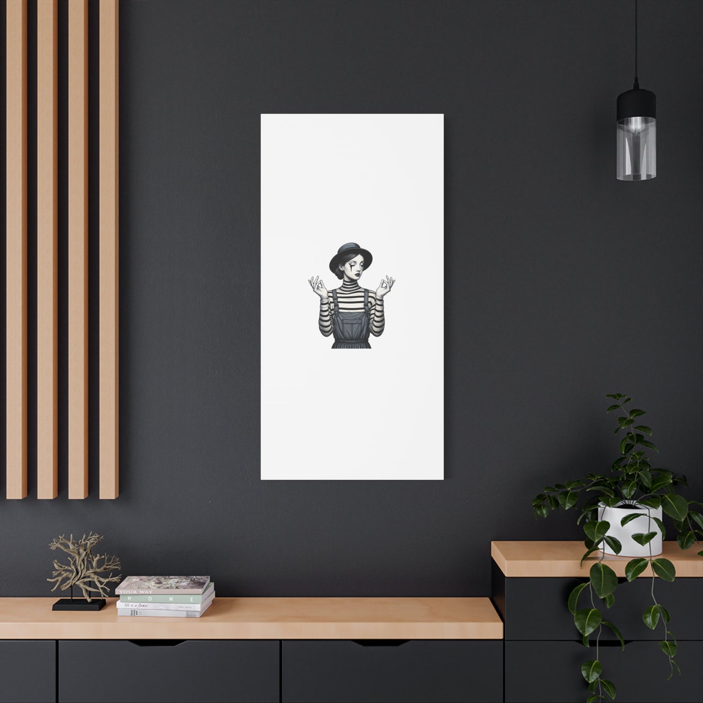 Meditative Striped Canvas Wall Art | Modern Boho Decor, Gift for Art Lovers, Minimalist Home Accent, Gallery Wall Art