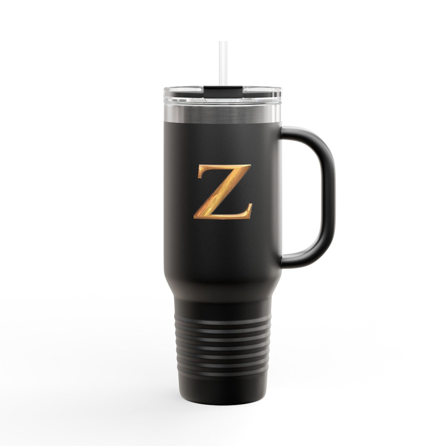 Insulated Travel Mug, 40oz - Letter Z Personalize Hipster Coffee Tumbler