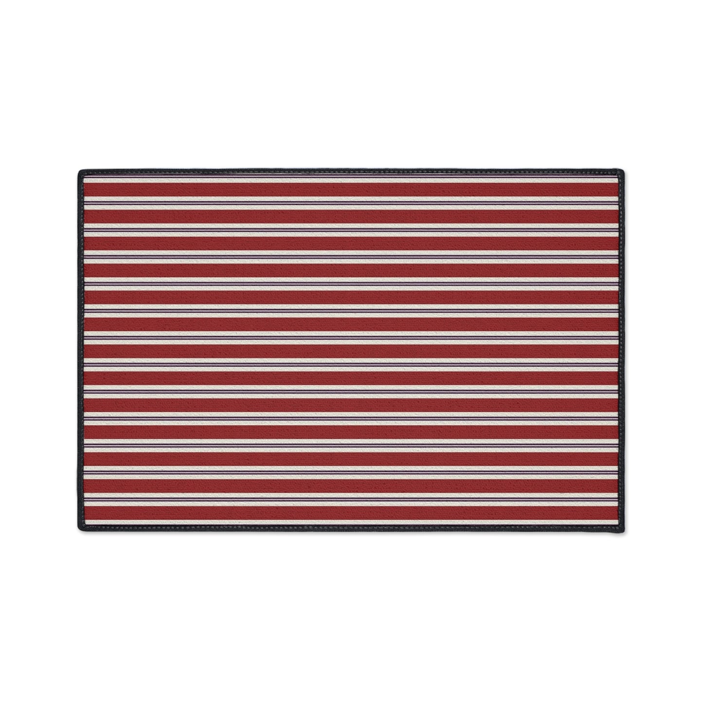 Striped Heavy Duty Floor Mat - Red & White Outdoor/Entry Rug