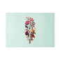 Floral Love Glass Cutting Board - Perfect Kitchen Gift, Home Decor, Wedding Gift, Stylish Cooking, Unique Engagement Present