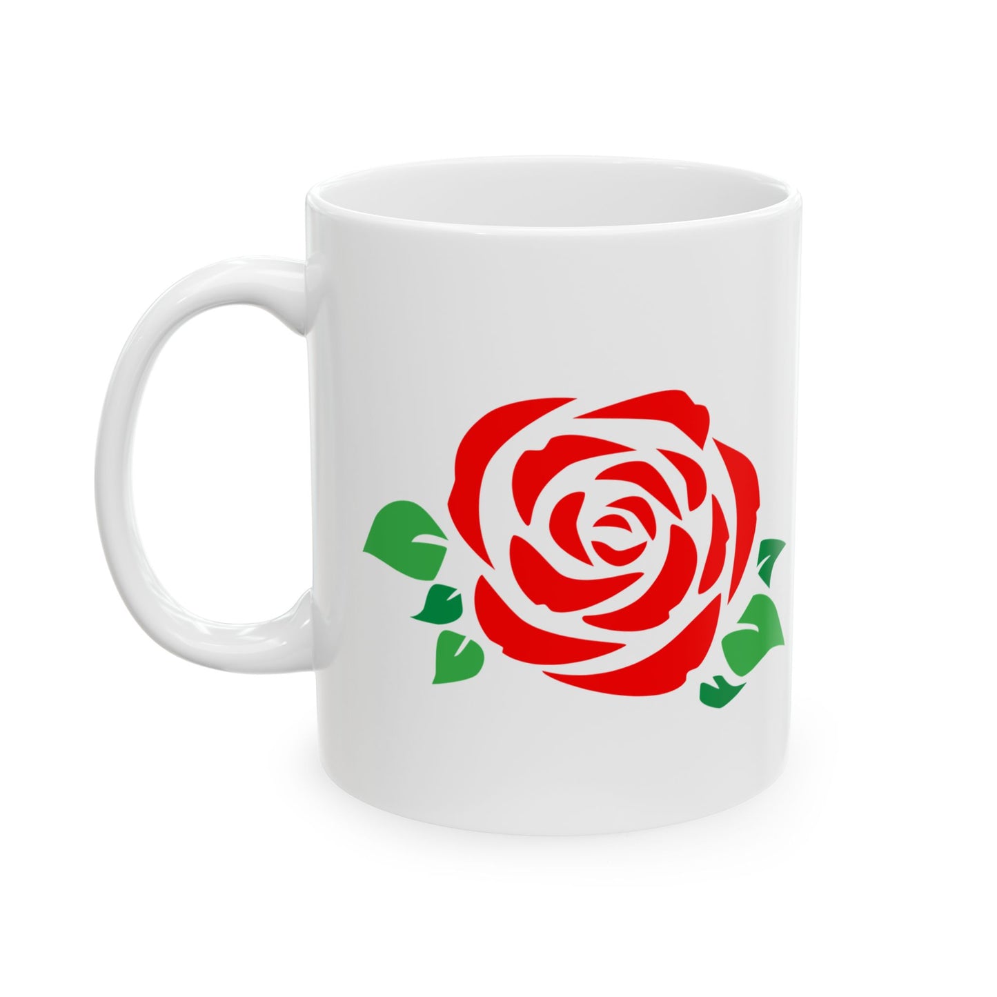 Romantic Rose Ceramic Mug | Perfect Gift for Coffee Lovers, Mother's Day, Valentine's, Floral Decor