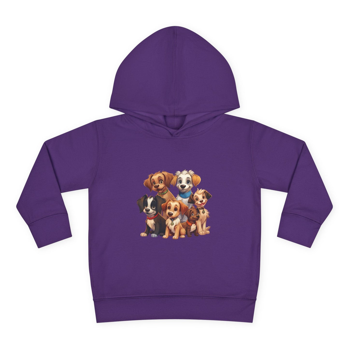 Adorable Puppy Print Toddler Hoodie, Cute Kids Fleece Pullover, Dog Lover Gift, Warm Hoodie for Boys & Girls, Pet Themed Clothes