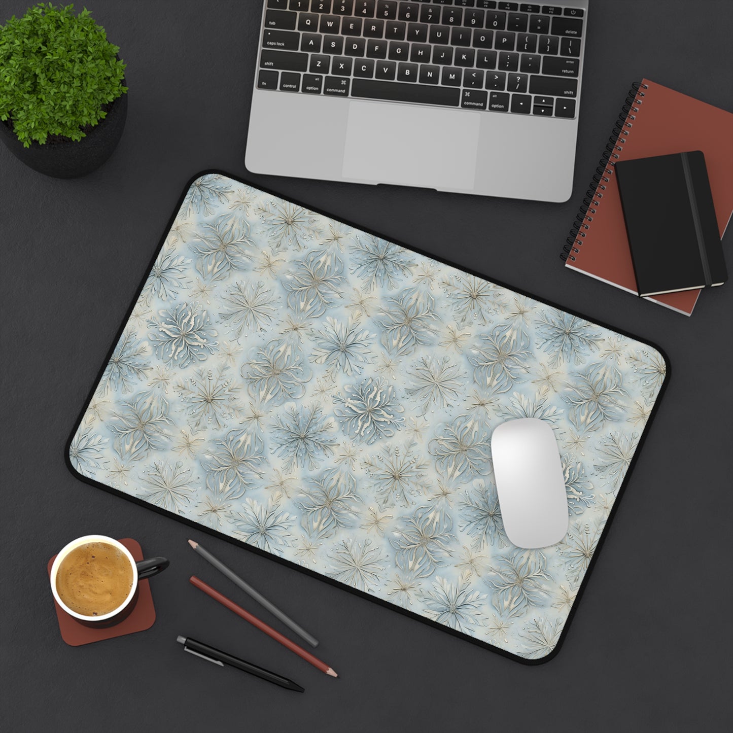 Elegant Floral Desk Mat - Stylish Office Accessory
