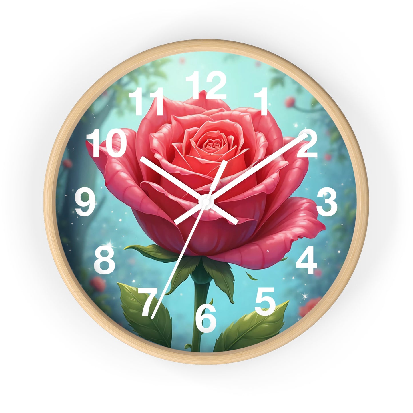 Floral Rose Wall Clock - Elegant Home Decor, Unique Gift for Garden Lovers, Timeless Decoration for Living Room, Birthday, Wedding, [...]