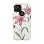 Floral Phone Case with Elegant Pink Lilies, Cute Floral Accessories, Phone Protection, Gift for Her, Stylish Cell Phone Cover