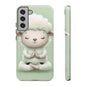 Meditating Lamb Phone Case — Cute Pastel Protective iPhone Cover