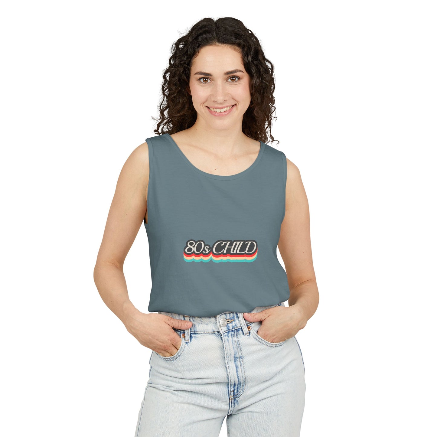 80s Child Unisex Tank Top | Retro Summer Wear, Vintage Style Shirt, Gift for 80s Lovers, Bohemian Fashion, Nostalgic Apparel