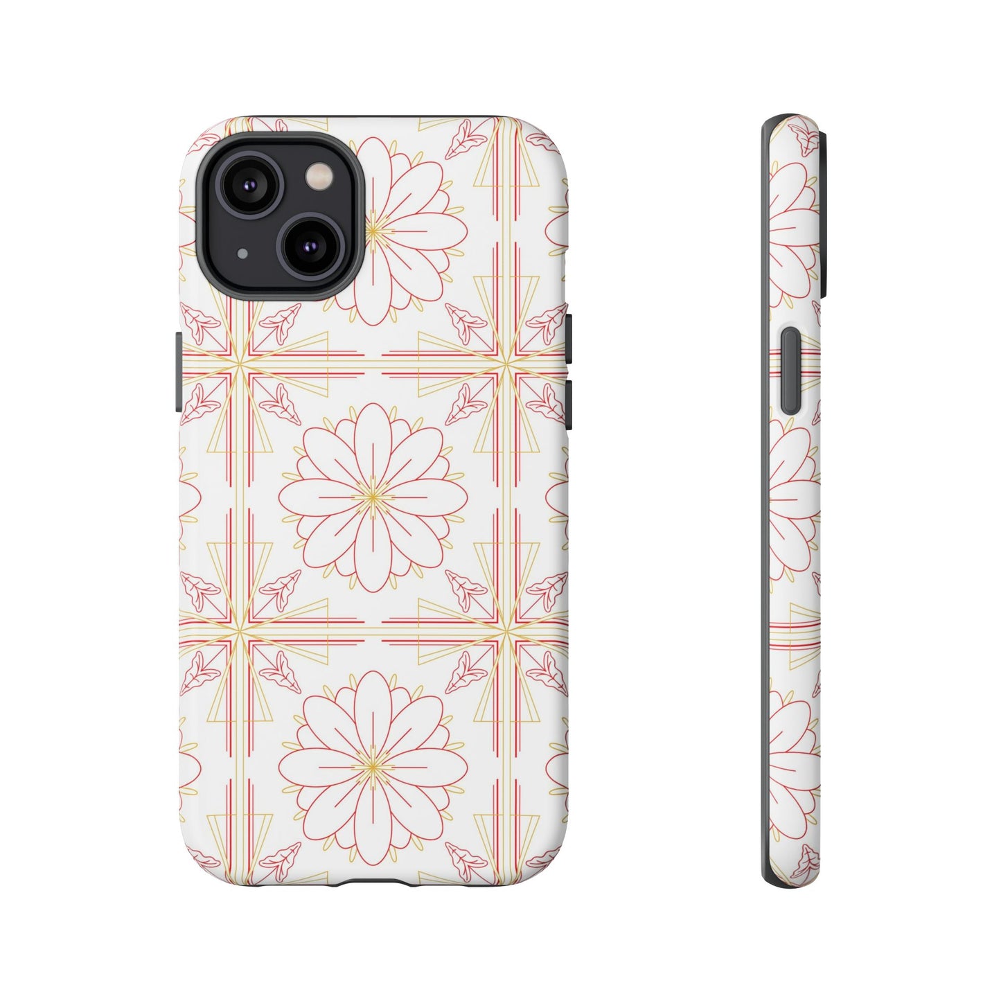 Floral Pattern Phone Case - Stylish Tough Case, Flower Design, Cute Mobile Cover, Phone Accessory, Gift for Her, Spring Style