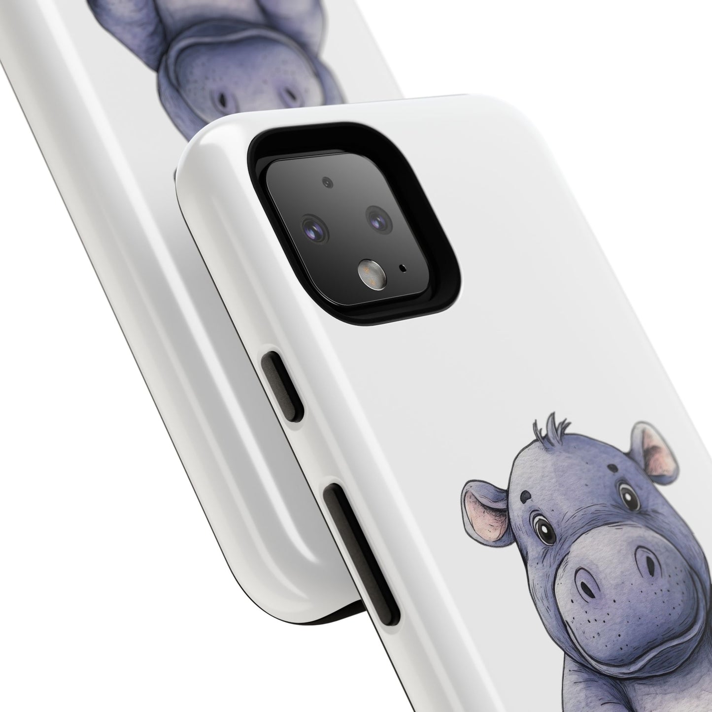 Cute Hippo Phone Case, Unique Tough Cases, Animal Lover Gift, Cute Animal Design, Baby Animal Phone Accessory