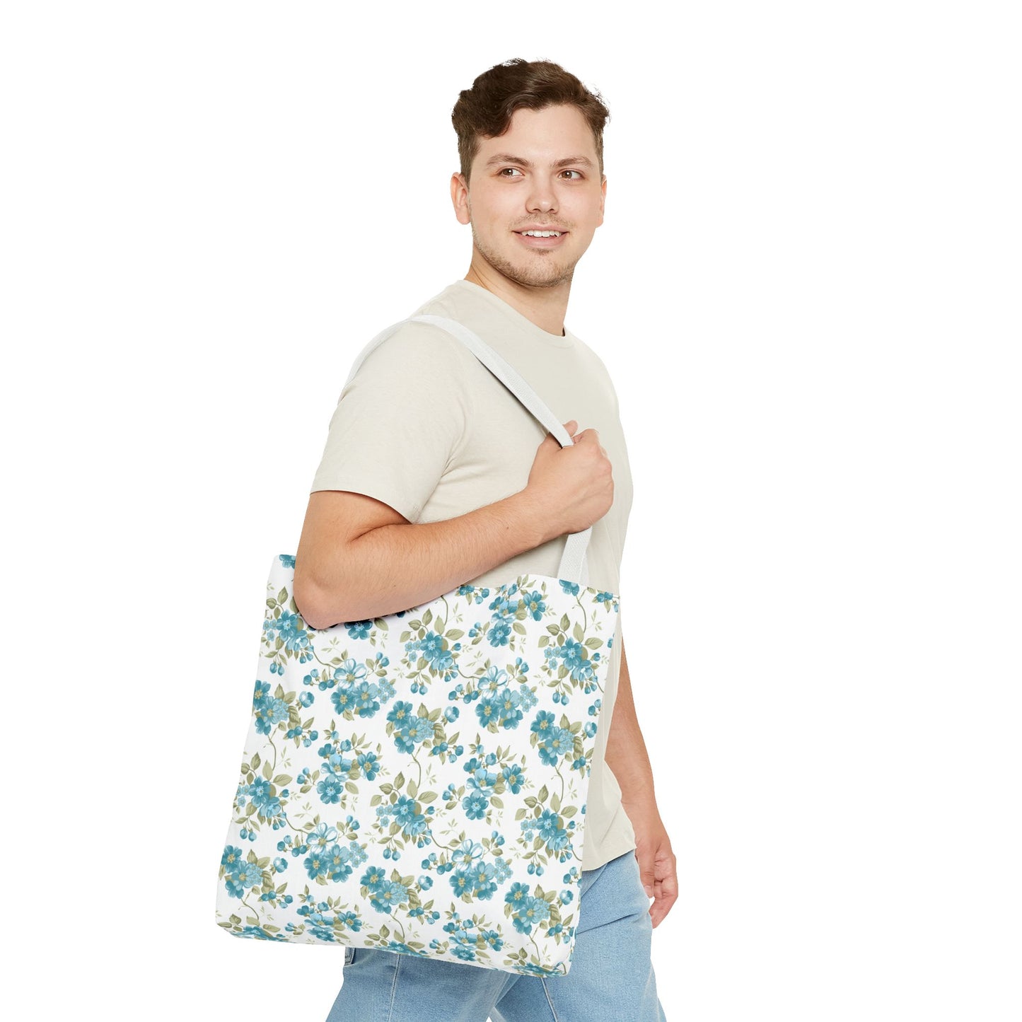 Floral Design Tote Bag | Reusable Shopping Bag, Beach Tote, Eco-Friendly Bag, Gift for Her, Travel Organizer