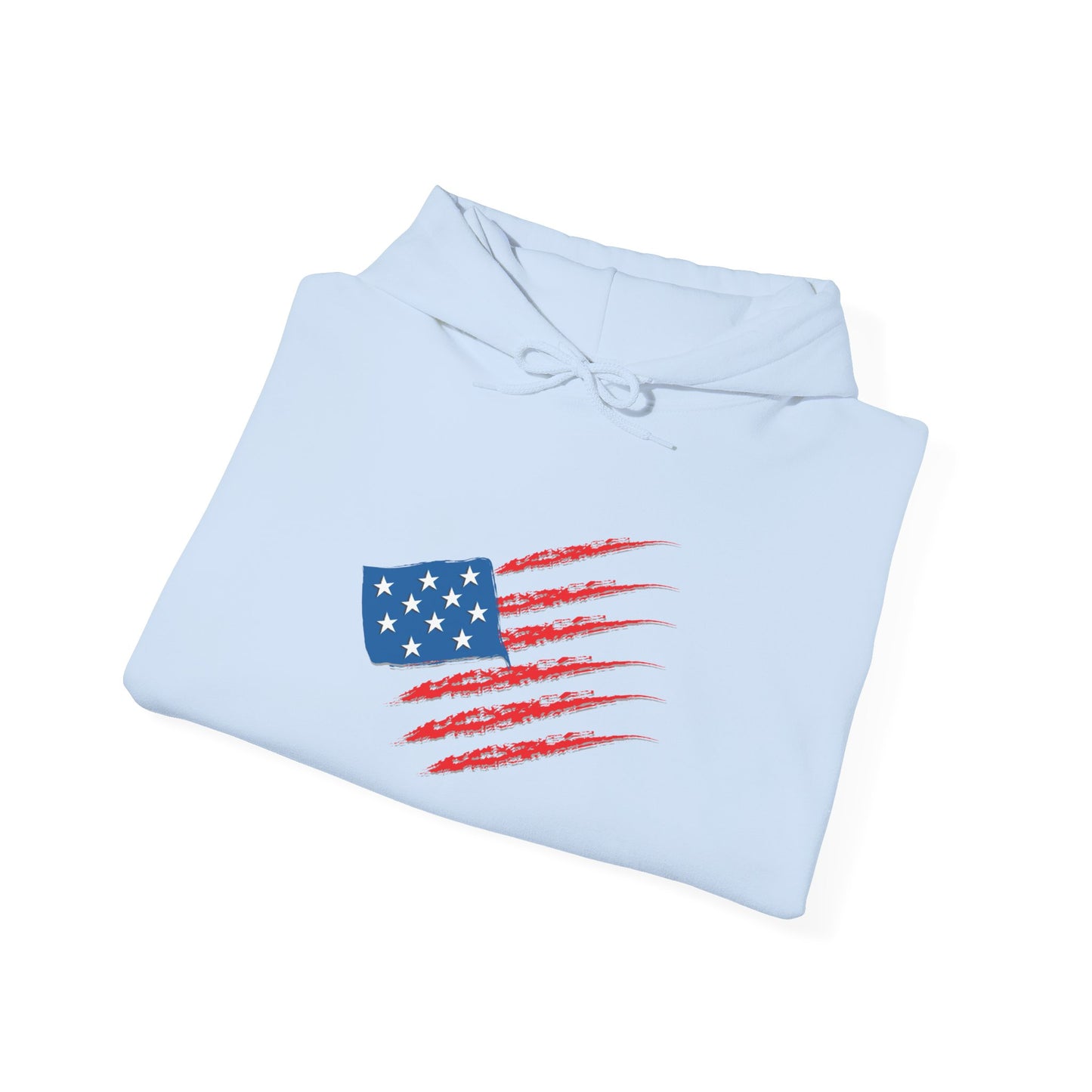 Patriotic Hoodie with American Flag Design | Unisex Sweatshirt for Independence Day, Memorial Day, Everyday Wear, Gift for Veterans