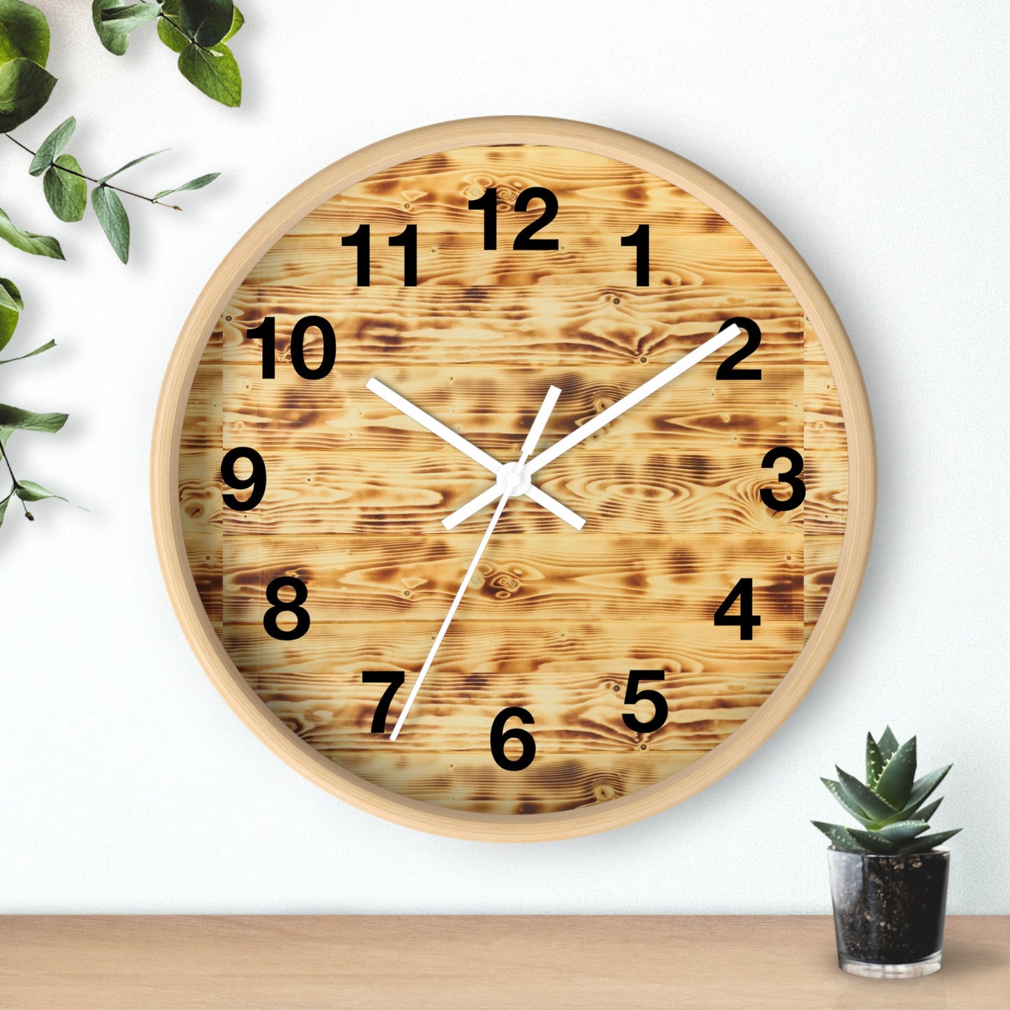 Rustic Wood Wall Clock | Natural Decor, Home Office Gift, Farmhouse Style, Timepiece, Unique Wall Art