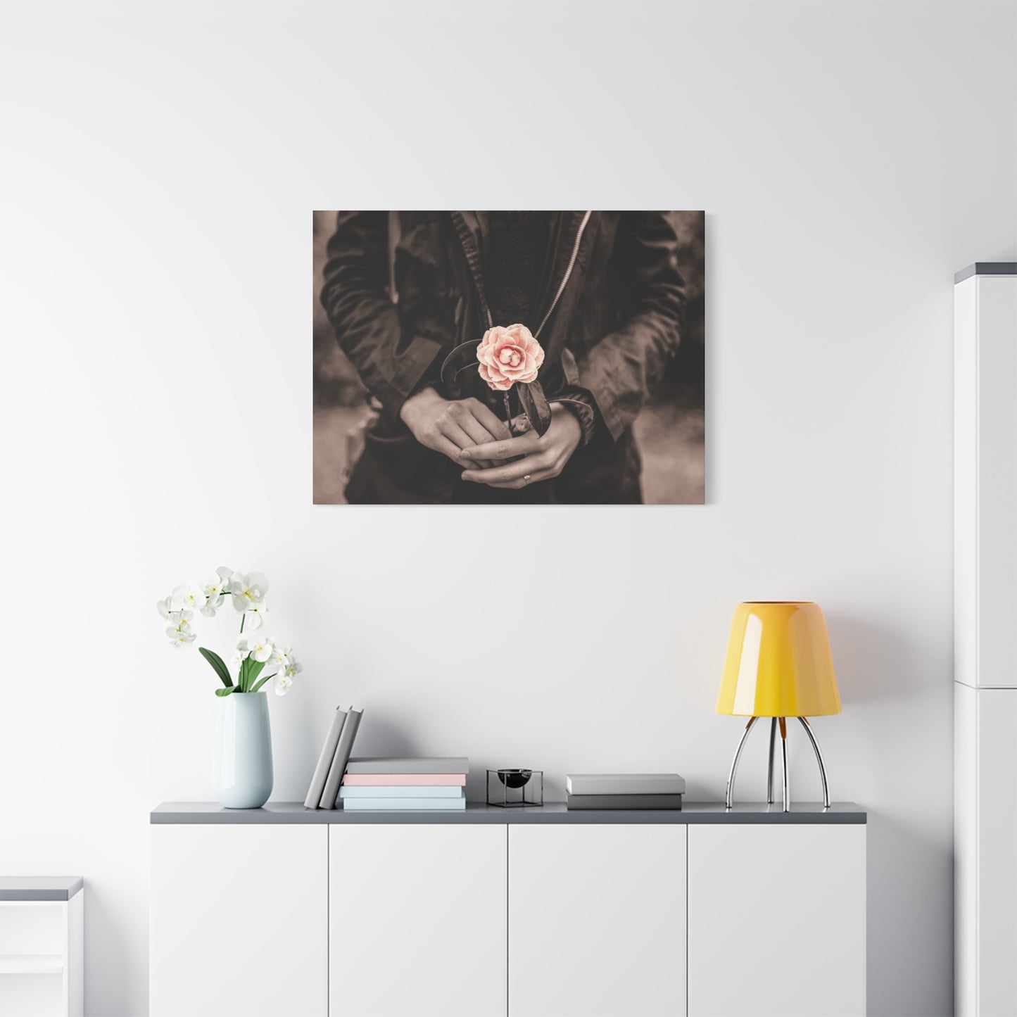 Floral Art Canvas Wall Decor, Modern Home Accent, Gift for Her, Office Decor, Inspirational Artwork