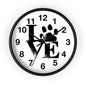 Paw Print Love Wall Clock - Pet Lover Gift, Dog Clock, Cat Decor, Animal Wall Art, Home Decor