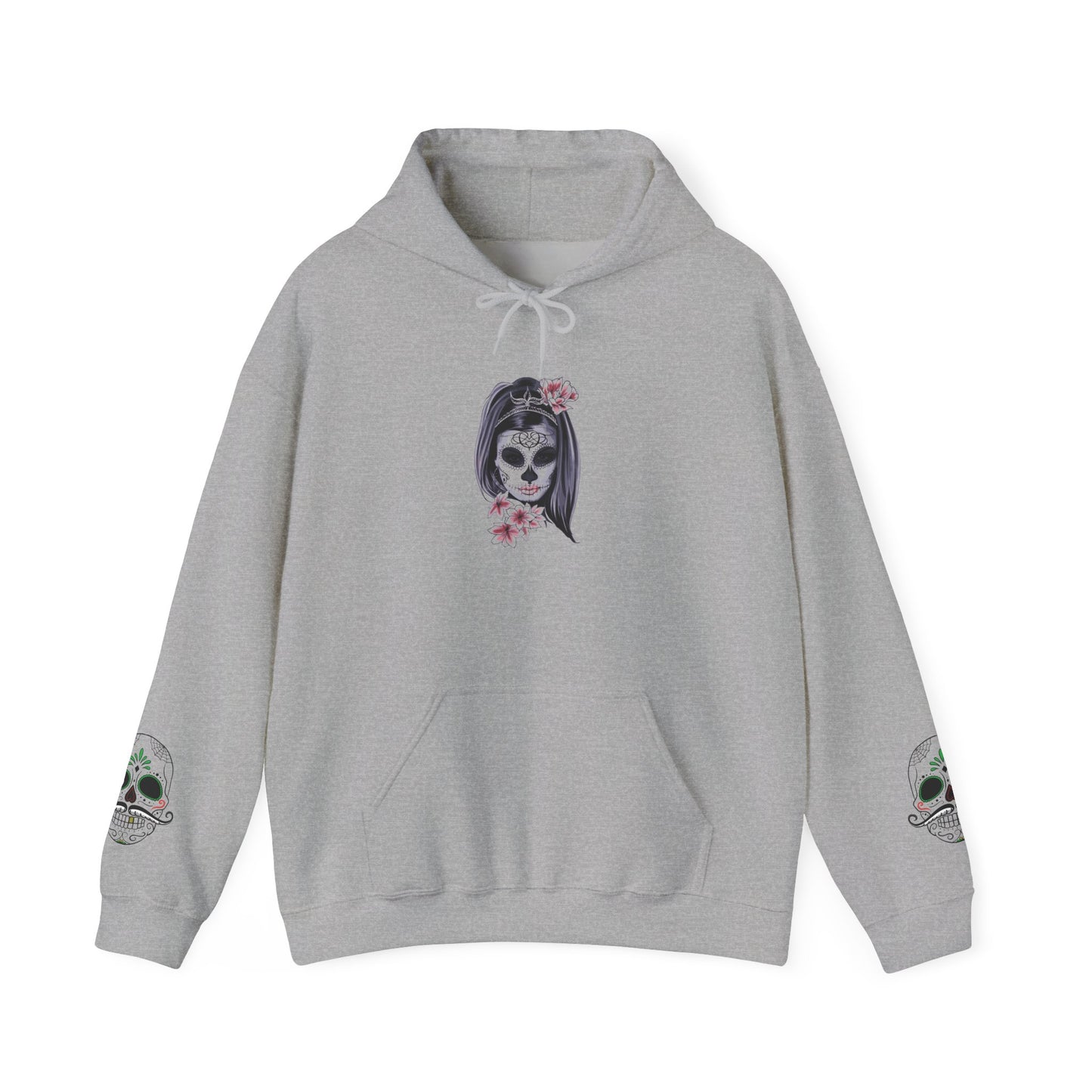 Day of the Dead Hoodie | Unisex Heavy Blend Sweatshirt, Skull Art, Mexican Holiday Apparel, Halloween Costume, Festival Gear