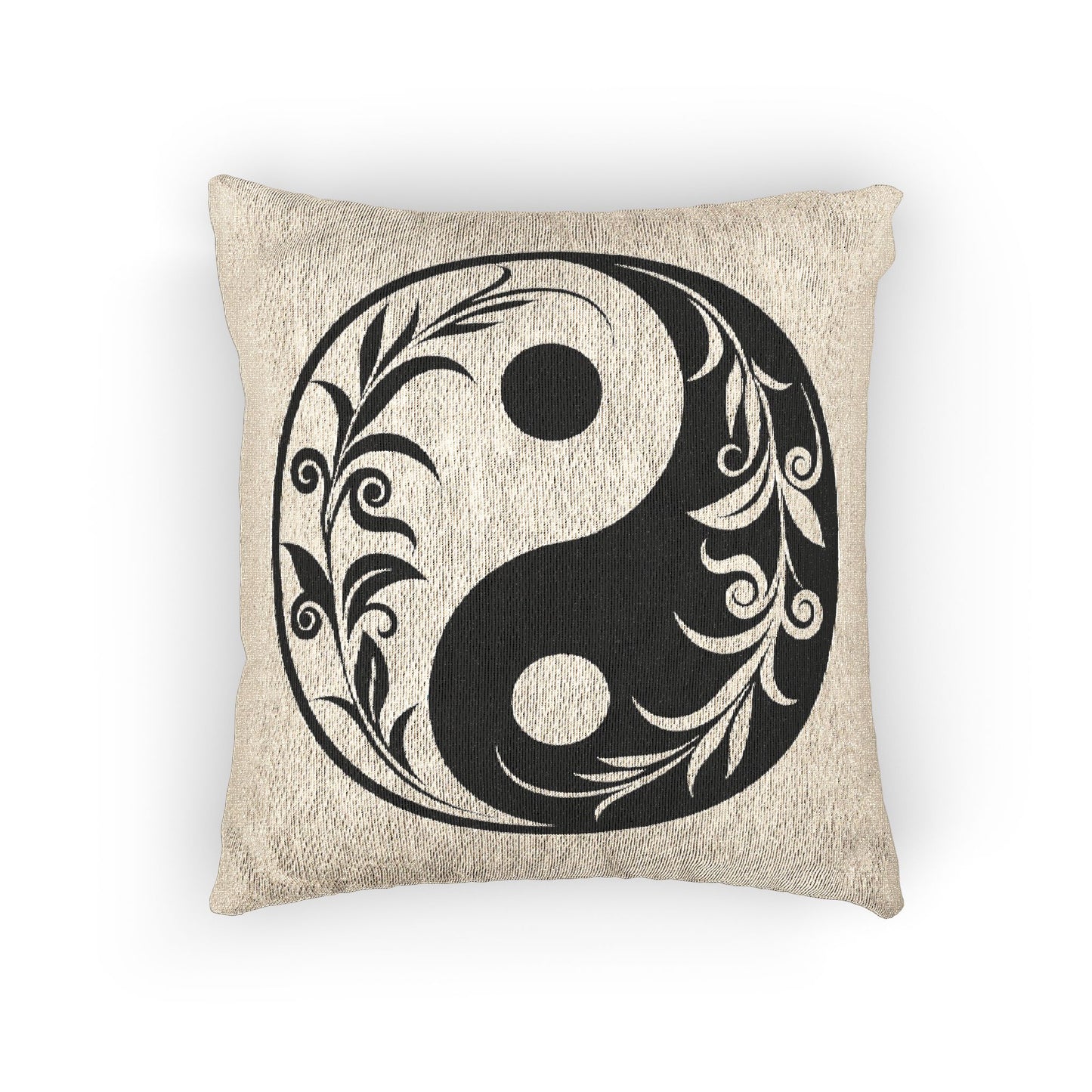 Yin Yang Woven Pillow, Bohemian Decorative Cushion, Zen Home Decor, Mindfulness Gift, Meditation Accessory, Spring Home Refresh